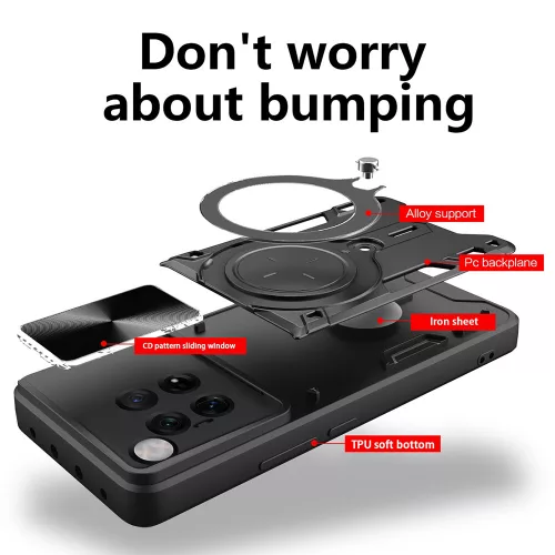 Techsuit - CamGuard Pro tok ütésálló tok - OnePlus 12 - Fekete
