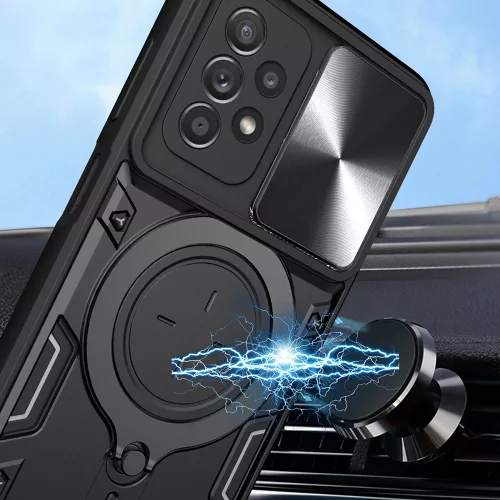 Techsuit - CamGuard Pro ütésálló tok - Samsung Galaxy A52 4G / A52 5G / A52s 5G - Fekete