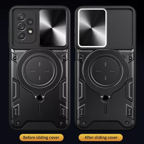 Techsuit - CamGuard Pro ütésálló tok - Samsung Galaxy A52 4G / A52 5G / A52s 5G - Fekete