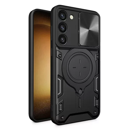 Techsuit - CamGuard Pro tok ütésálló tok - Samsung Galaxy S23 - Fekete