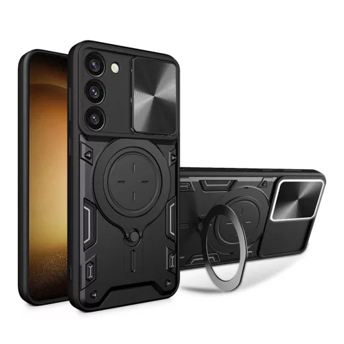 Techsuit - CamGuard Pro tok ütésálló tok - Samsung Galaxy S23 - Fekete
