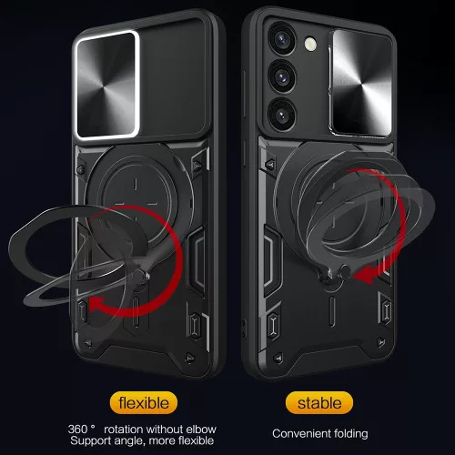 Techsuit - CamGuard Pro tok ütésálló tok - Samsung Galaxy S23 - Fekete