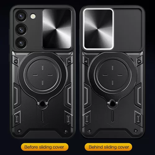 Techsuit - CamGuard Pro tok ütésálló tok - Samsung Galaxy S23 - Fekete