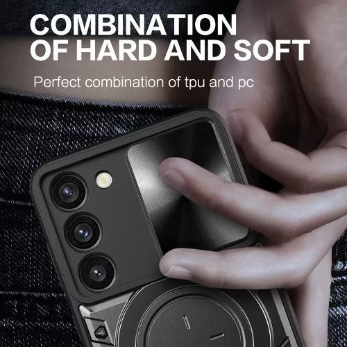 Techsuit - CamGuard Pro tok ütésálló tok - Samsung Galaxy S23 - Fekete