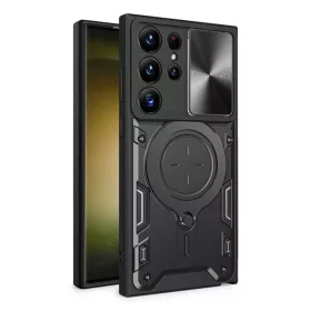   Techsuit - CamGuard Pro tok ütésálló tok - Samsung Galaxy S23 Ultra - Fekete