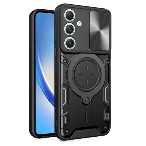 Techsuit - CamGuard Pro tok ütésálló tok - Samsung Galaxy A34 5G - Fekete