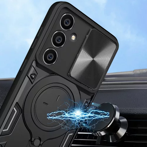Techsuit - CamGuard Pro ütésálló tok - Samsung Galaxy A05s - Fekete
