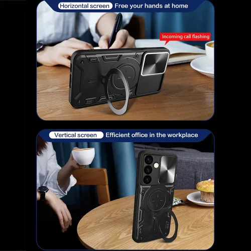 Techsuit - CamGuard Pro ütésálló tok - Samsung Galaxy S24 - Fekete