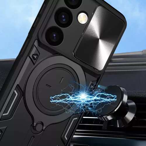 Techsuit - CamGuard Pro ütésálló tok - Samsung Galaxy S24 - Fekete
