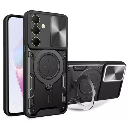 Techsuit - CamGuard Pro tok ütésálló tok - Samsung Galaxy A35 5G - Fekete