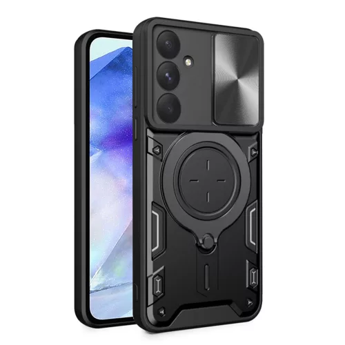 Techsuit - CamGuard Pro tok ütésálló tok - Samsung Galaxy A55 5G - Fekete