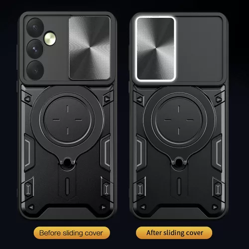 Techsuit - CamGuard Pro ütésálló tok - Samsung Galaxy A55 5G - Fekete