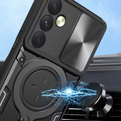 Techsuit - CamGuard Pro ütésálló tok - Samsung Galaxy A55 5G - Fekete