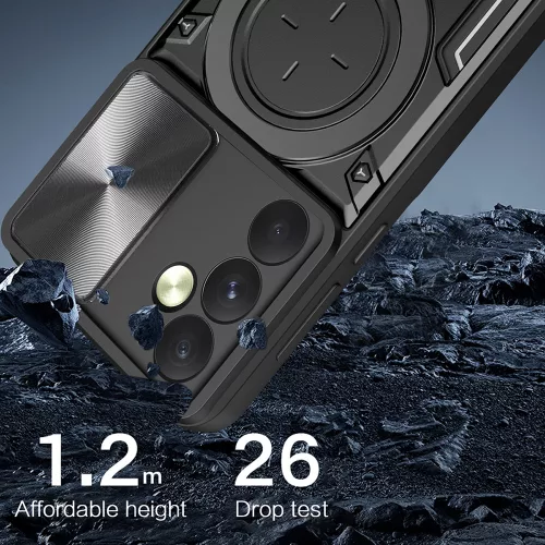 Techsuit - CamGuard Pro ütésálló tok - Samsung Galaxy A55 5G - Fekete