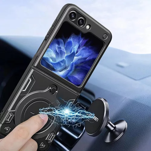 Techsuit - CamGuard Pro ütésálló tok - Samsung Galaxy Z Flip6 / Flip7 FE - Fekete