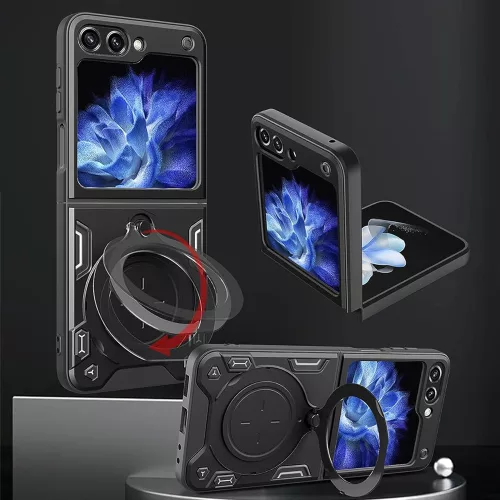 Techsuit - CamGuard Pro ütésálló tok - Samsung Galaxy Z Flip6 / Flip7 FE - Fekete