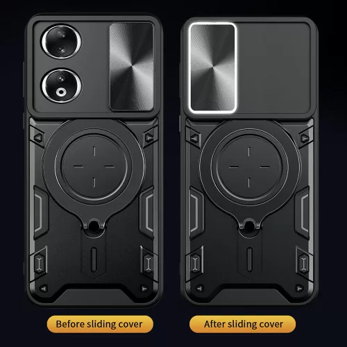 Techsuit - CamGuard Pro ütésálló tok - Honor 90 - Fekete