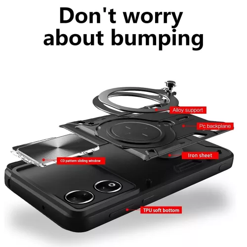 Techsuit - CamGuard Pro ütésálló tok - Honor X7b / X7b 5G / 90 SMART - Fekete