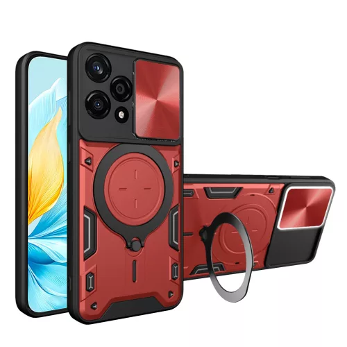 Techsuit - CamGuard Pro tok ütésálló tok - Honor 200 Lite - Piros