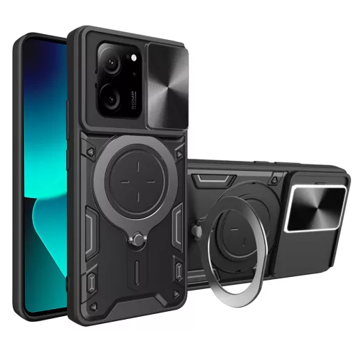 Techsuit - CamGuard Pro ütésálló tok - Xiaomi 13T / 13T Pro - Fekete