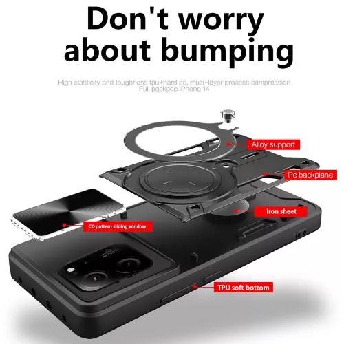 Techsuit - CamGuard Pro ütésálló tok - Xiaomi 13T / 13T Pro - Fekete