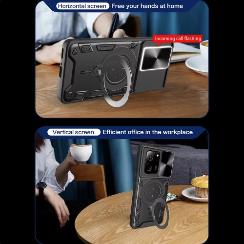 Techsuit - CamGuard Pro ütésálló tok - Xiaomi 13T / 13T Pro - Fekete