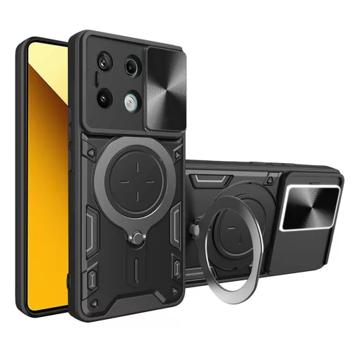 Techsuit - CamGuard Pro ütésálló tok - Xiaomi Redmi Note 13 5G - Fekete