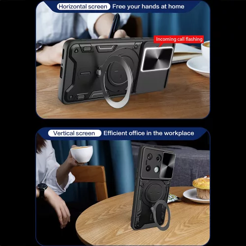 Techsuit - CamGuard Pro ütésálló tok - Xiaomi Redmi Note 13 5G - Fekete