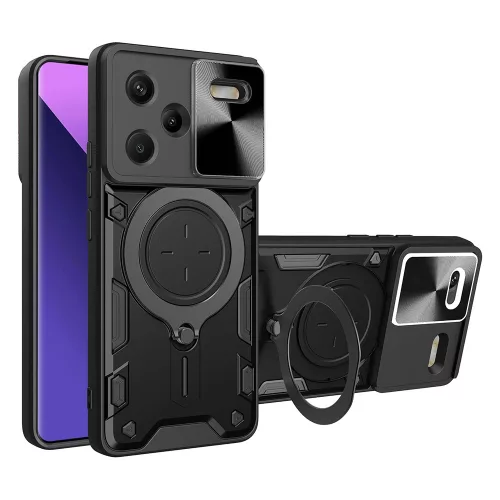 Techsuit - CamGuard Pro tok ütésálló tok - Xiaomi Redmi Note 13 Pro+ 5G - Fekete