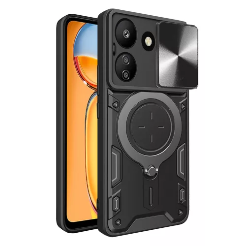 Techsuit - CamGuard Pro ütésálló tok - Xiaomi Redmi 13C 4G / Poco C65 - Fekete