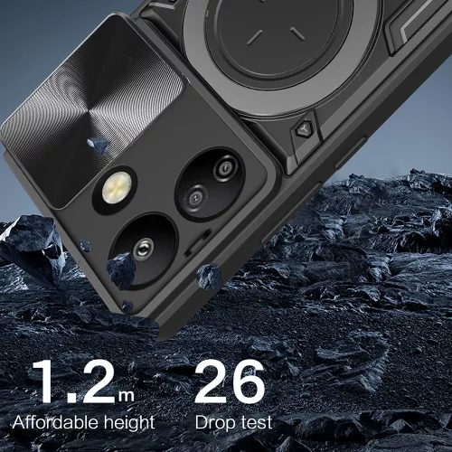 Techsuit - CamGuard Pro ütésálló tok - Xiaomi Redmi 13C 4G / Poco C65 - Fekete