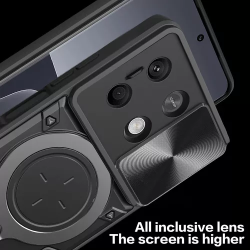Techsuit - CamGuard Pro tok ütésálló tok - Xiaomi Redmi Note 13 4G - Fekete