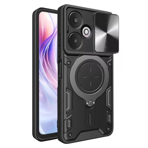 Techsuit - CamGuard Pro ütésálló tok - Xiaomi Redmi 13C 5G - Fekete