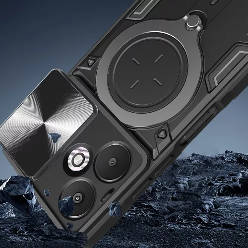 Techsuit - CamGuard Pro ütésálló tok - Xiaomi Redmi 13C 5G - Fekete