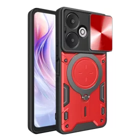   Techsuit - CamGuard Pro ütésálló tok - Xiaomi Redmi 13C 5G - Piros