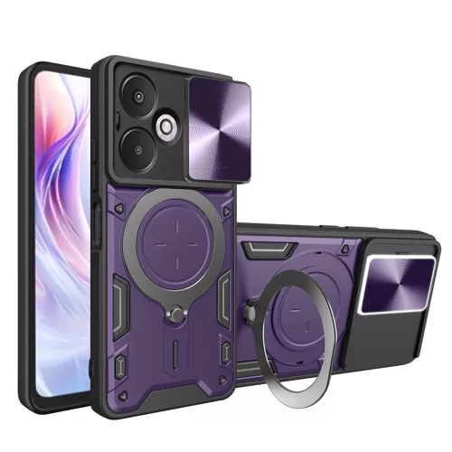 Techsuit - CamGuard Pro ütésálló tok - Xiaomi Redmi 13C 5G - Lila