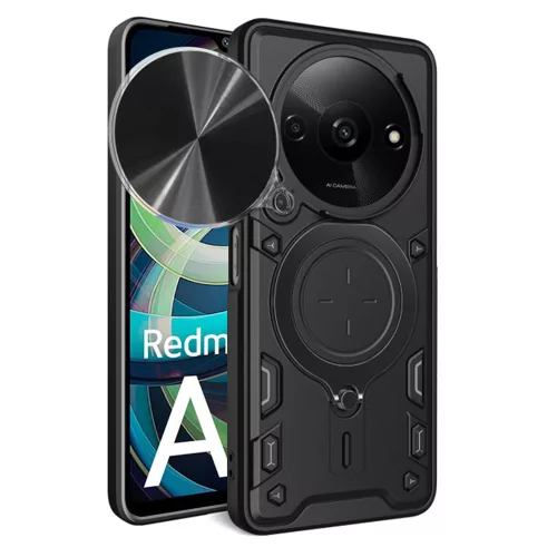 Techsuit - CamGuard Pro ütésálló tok - Xiaomi Redmi A3 / Redmi A3x - Fekete