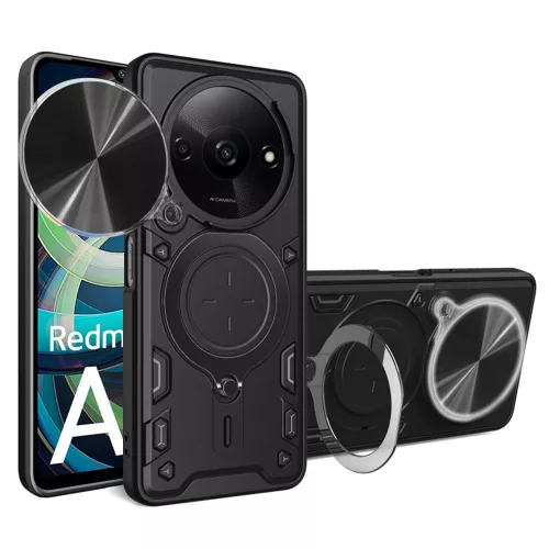 Techsuit - CamGuard Pro ütésálló tok - Xiaomi Redmi A3 / Redmi A3x - Fekete