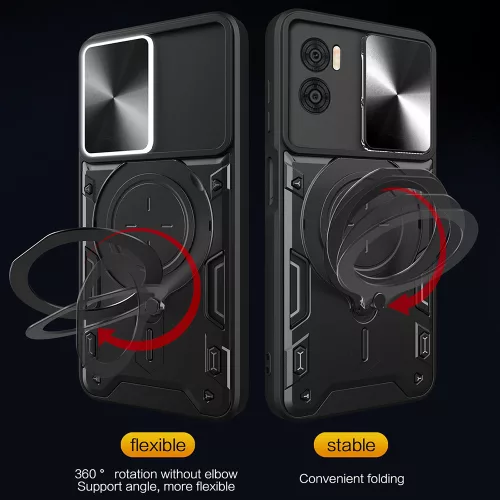 Techsuit - CamGuard Pro tok ütésálló tok - Motorola Moto G72 - Fekete