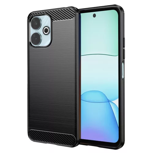 Techsuit - Carbon szilikon tok - Xiaomi Redmi 13 / Poco M6 4G - Fekete