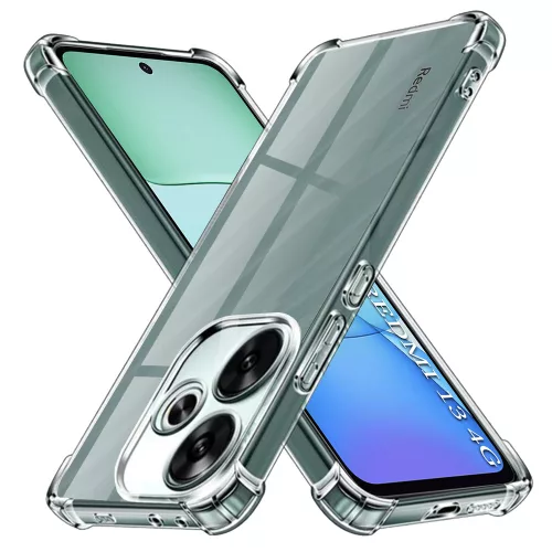 Techsuit - Shockproof Átlátszó Ütésálló Szilikon tok - Xiaomi Redmi 13 / Poco M6 4G - Átlátszó