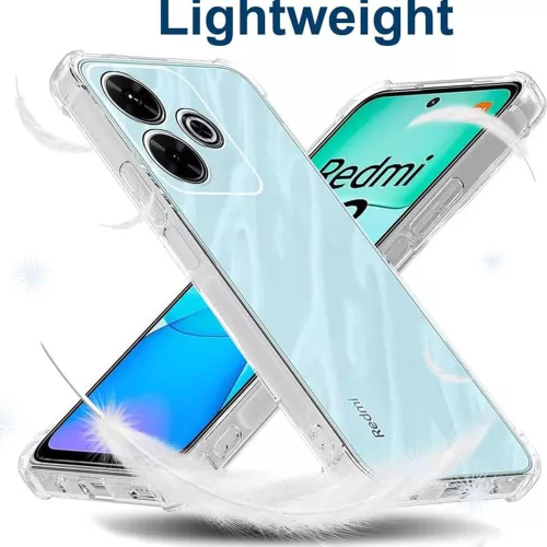 Techsuit - Shockproof Átlátszó Ütésálló Szilikon tok - Xiaomi Redmi 13 / Poco M6 4G - Átlátszó
