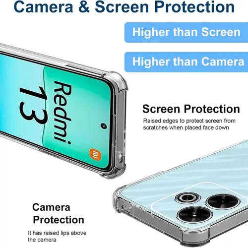 Techsuit - Shockproof Átlátszó Ütésálló Szilikon tok - Xiaomi Redmi 13 / Poco M6 4G - Átlátszó