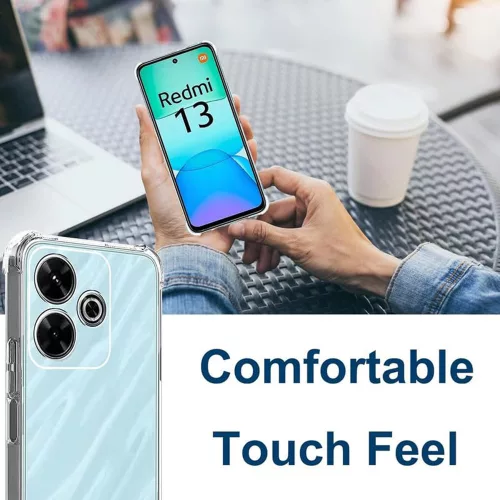 Techsuit - Shockproof Átlátszó Ütésálló Szilikon tok - Xiaomi Redmi 13 / Poco M6 4G - Átlátszó