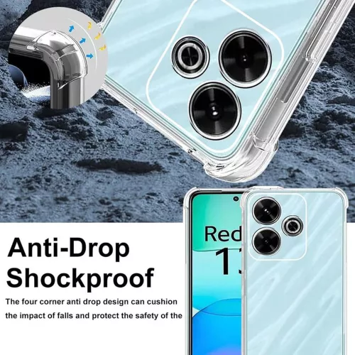 Techsuit - Shockproof Átlátszó Ütésálló Szilikon tok - Xiaomi Redmi 13 / Poco M6 4G - Átlátszó