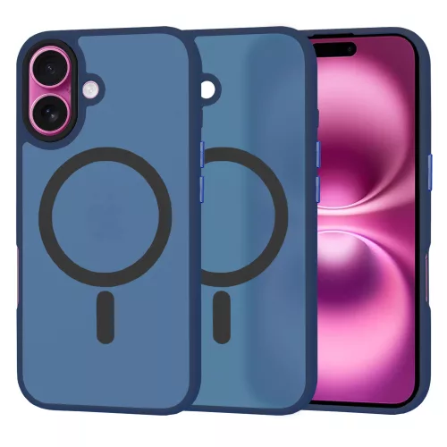 Techsuit - HaloFrost MagSafe tok - iPhone 16 Plus - Sötétkék