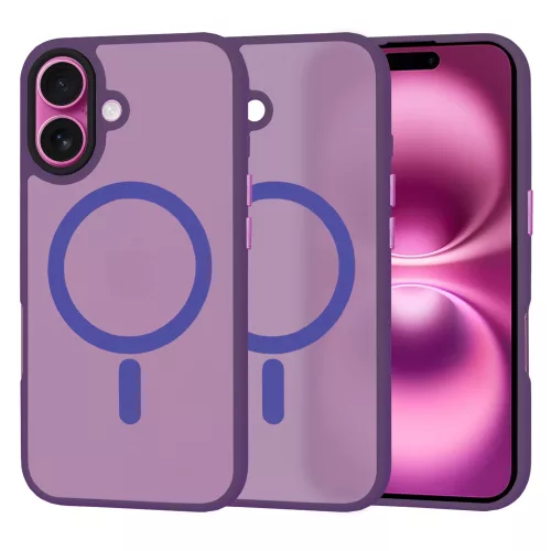 Techsuit - HaloFrost MagSafe tok - iPhone 16 Plus - Lila