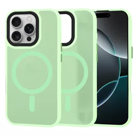   Techsuit - HaloFrost MagSafe tok - iPhone 16 Pro - Világoszöld