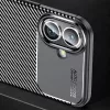 Techsuit - CarbonFiber szilikon tok - iPhone 16 Plus - Fekete