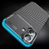 Techsuit - CarbonFiber szilikon tok - iPhone 16 Plus - Fekete